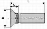 Bolt M12x70 m/firkantsats 12.9